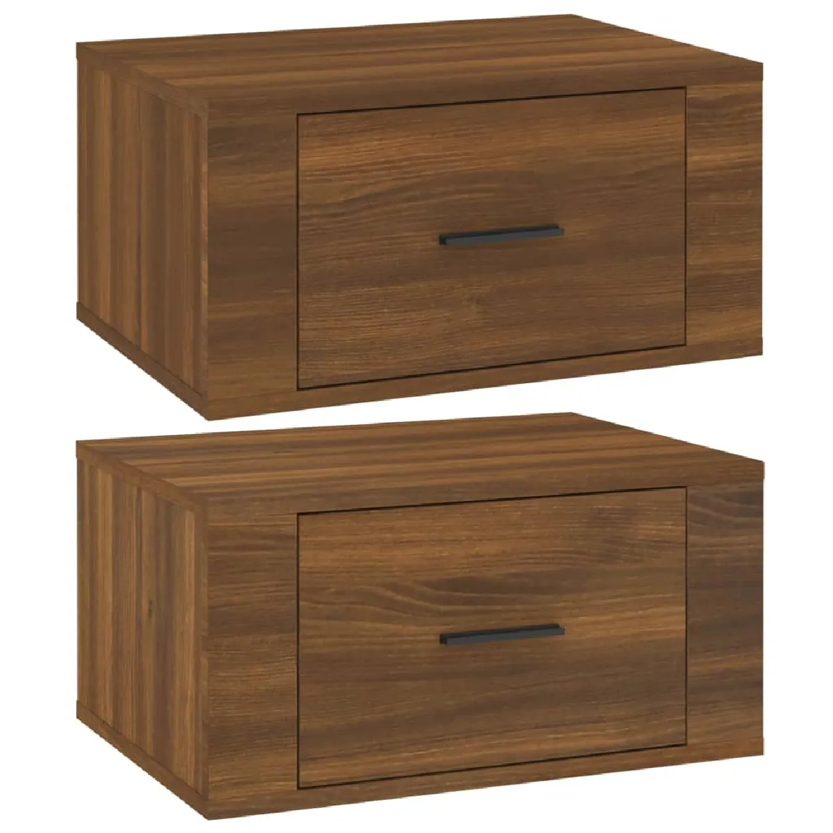 Lot De 2 Tables De Chevet Murales Avec Tiroir 50 X 36 X 25 Dec036063