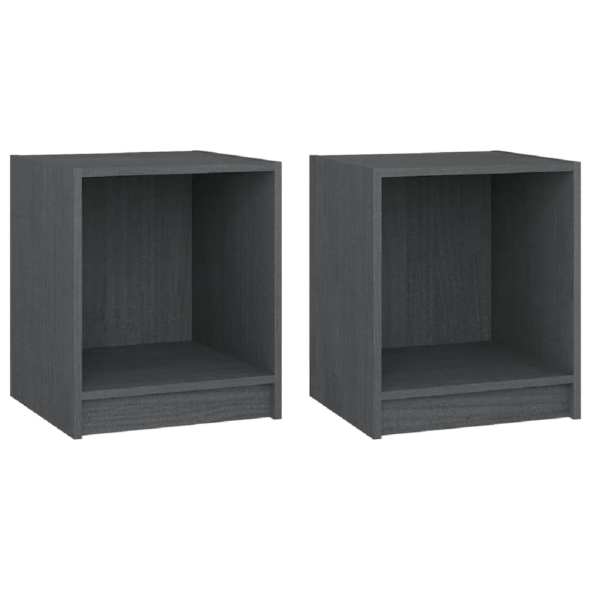 Lot De 2 Tables De Chevet Avec Compartiment Ouvert 35,5 X 33,5 X 41,5cm Dec035310
