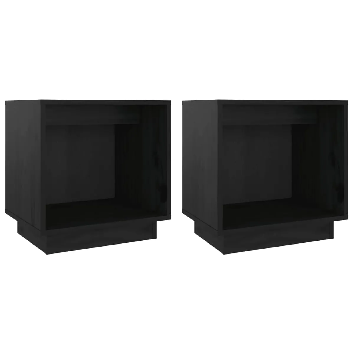 Lot De 2 Tables De Chevet Avec Compartiment Ouvert 40 X 30 X 40 Dec035505