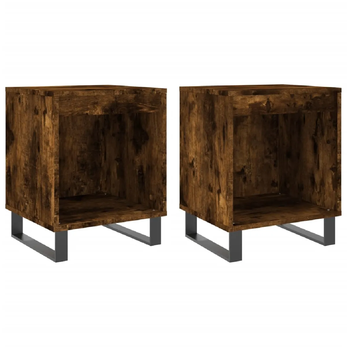 Lot De 2 Tables De Chevet Avec Compartiment Ouvert 40 X 35 X 50 Dec035099
