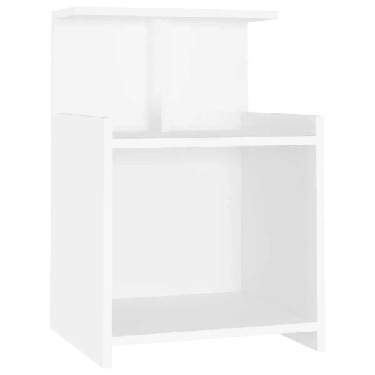 Table De Chevet Avec 3 Étagères Ouvertes 40 X 35 X 60 Cm Aggloméré Dec033376