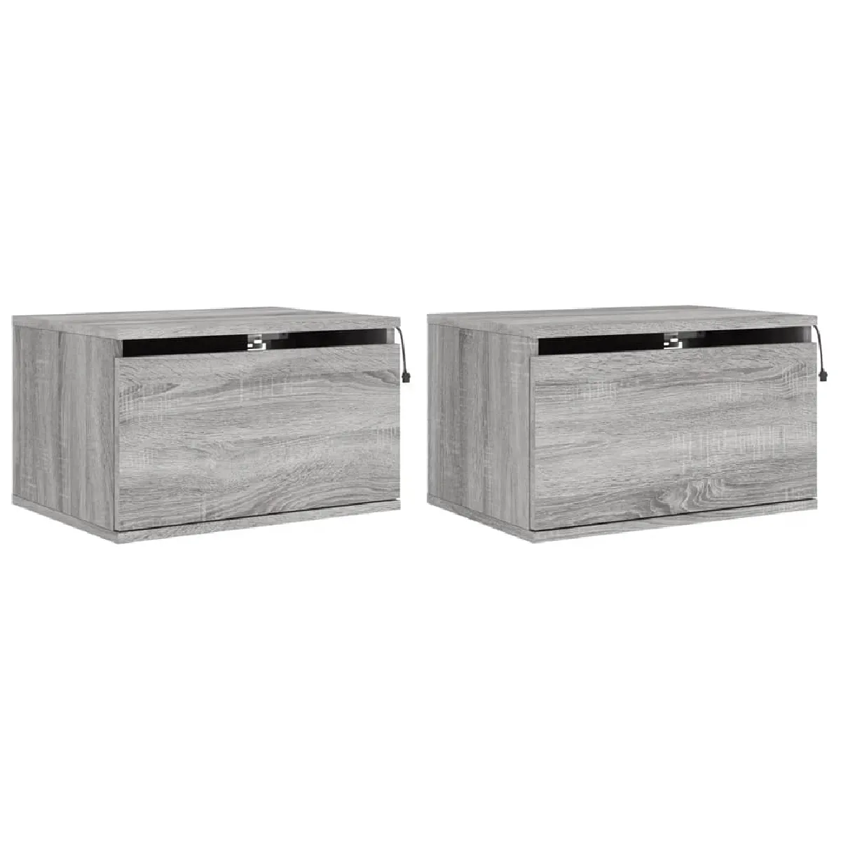 Lot De 2 Tables De Chevet Murales 50 X 36 X 30 Cm Avec Dec036170