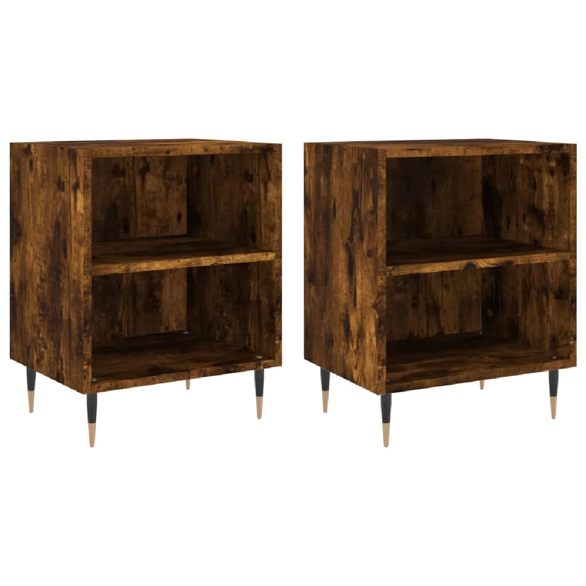 Lot De 2 Tables De Chevet Avec Étagères 40 X 30 X 50 Cm Dec035083