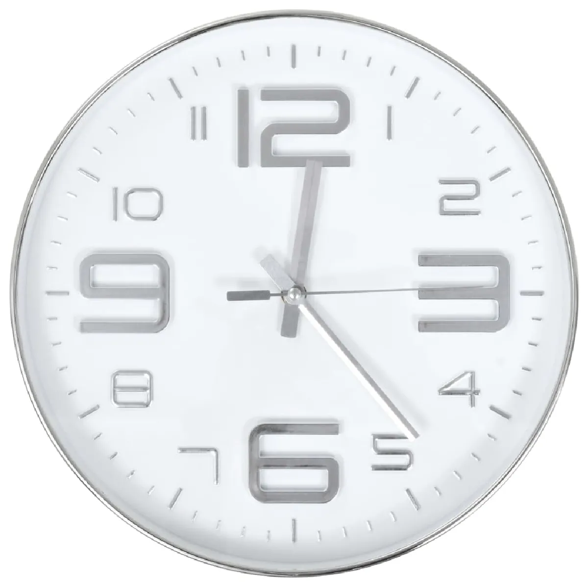 Horloge Murale 30 Cm Argenté Dec022263