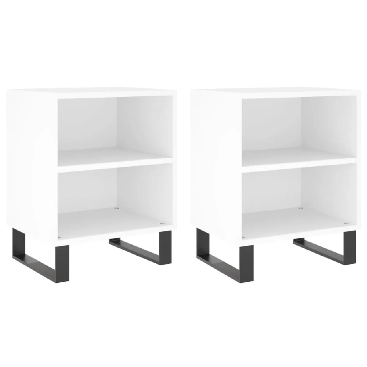 Lot De 2 Tables De Chevet Avec Compartiment Ouvert 40 X 30 X 50 Dec034897