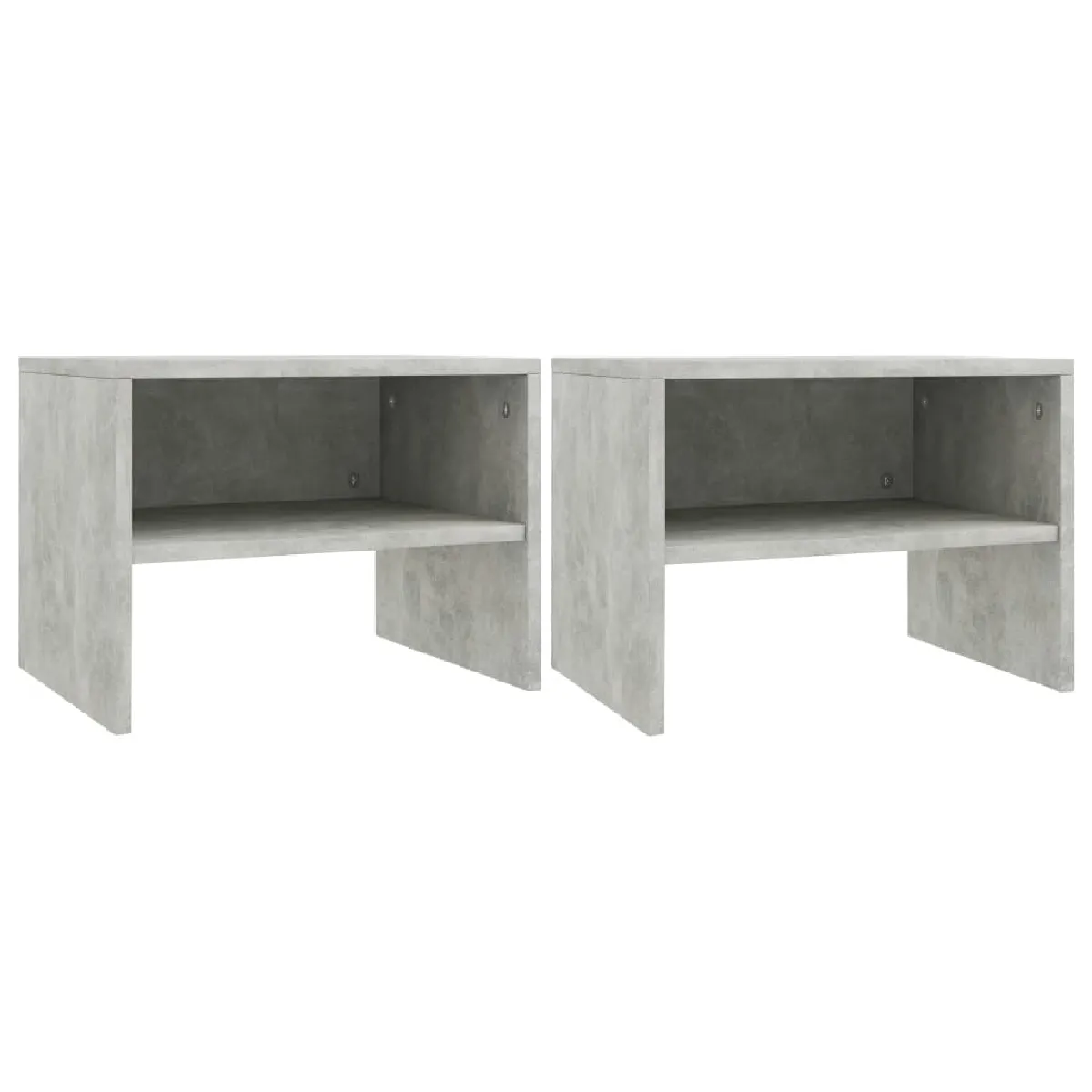 Lot De 2 Tables De Chevet Avec Compartiment Ouvert 40 X 30 X 30 Dec035346