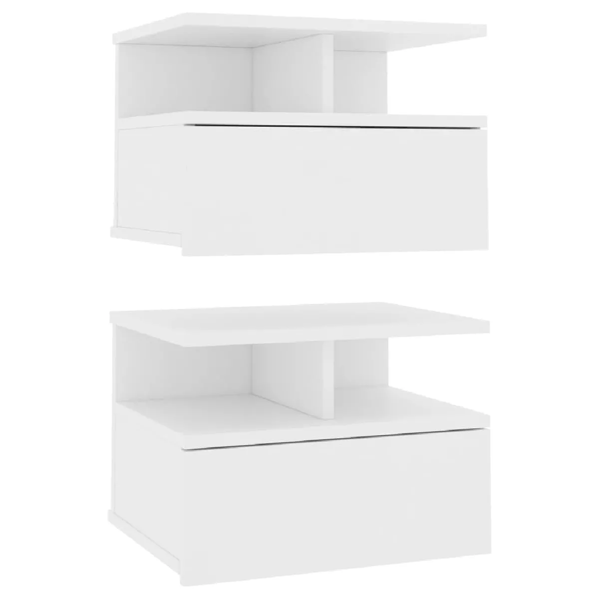 Lot De 2 Tables De Chevet Mural 40 X 31 X 27 Cm Avec Dec032762
