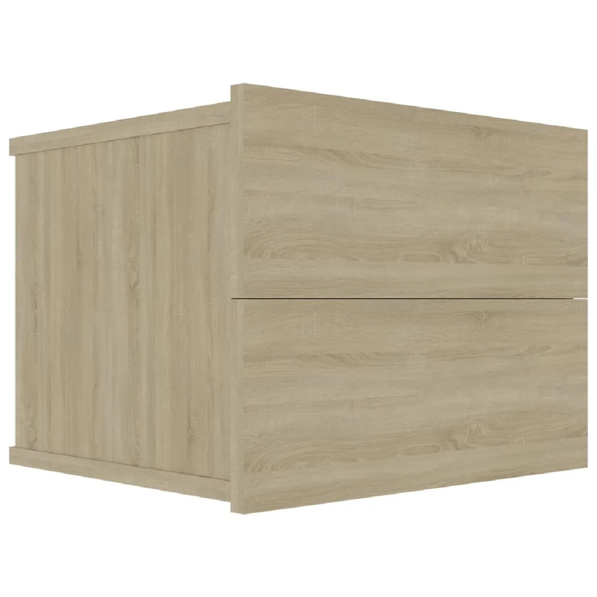 Table De Chevet Murale Avec Deux Tiroirs 40 X 30 X 30 Cm Bois Dec033818