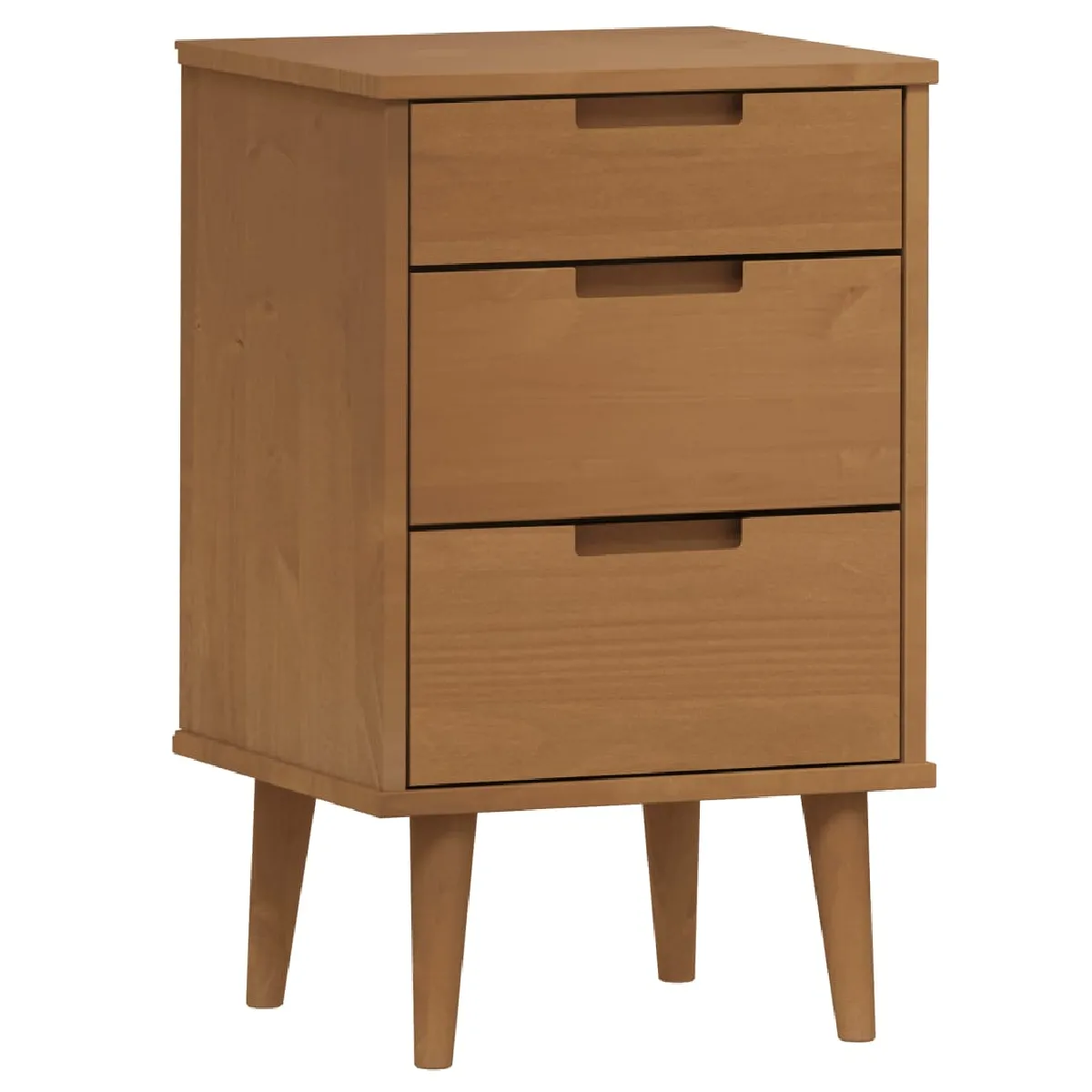 Table De Chevet Avec 3 Tiroirs 40 X 35 X 65 Cm Bois De Dec034151