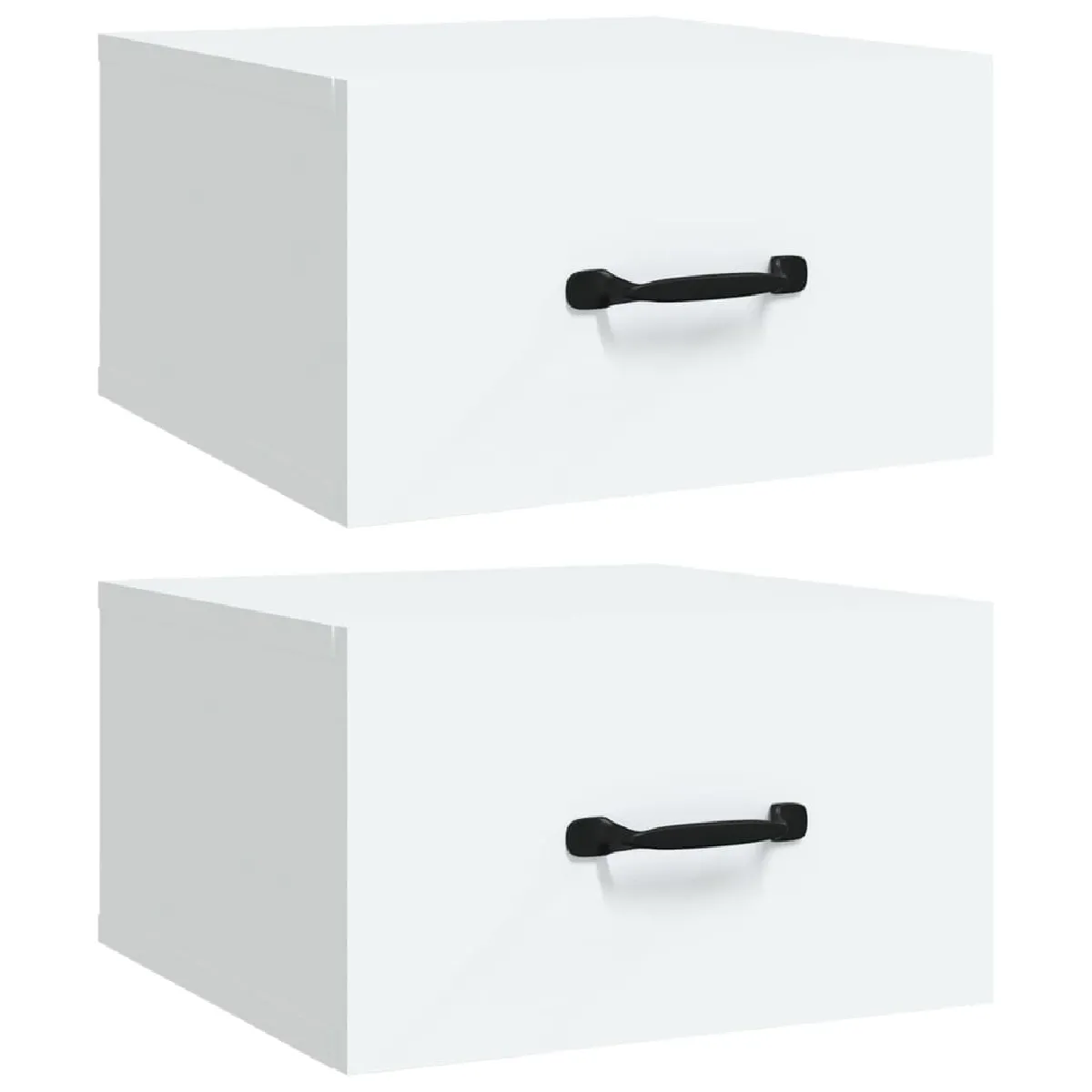 Lot De 2 Tables De Chevet Murales Avec Tiroir 35 X 35 X 20 Dec036018