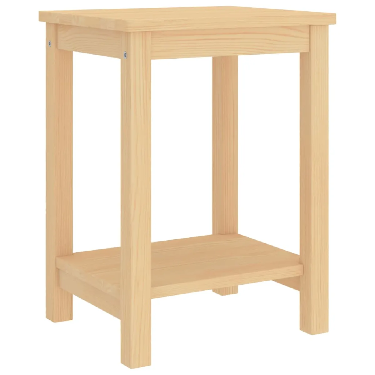 Table De Chevet Avec Étagère Design Simple 35 X 30 X 47 Cm Bois Dec034340