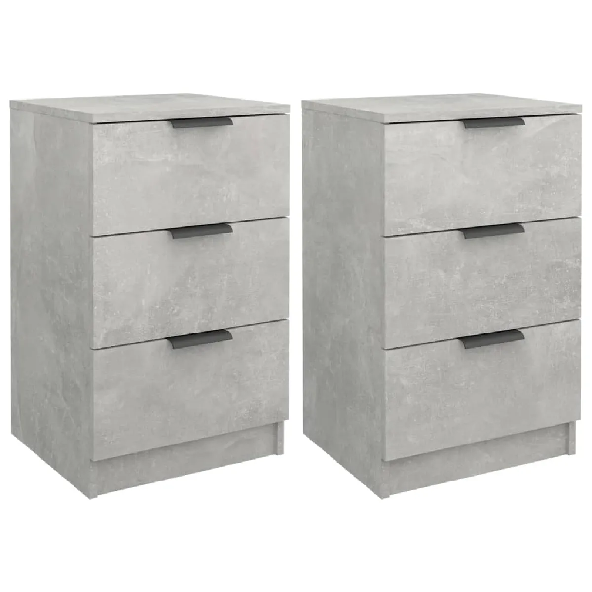 Lot De 2 Tables De Chevet Avec Tiroirs 40 X 36 X 65 Cm Dec035387