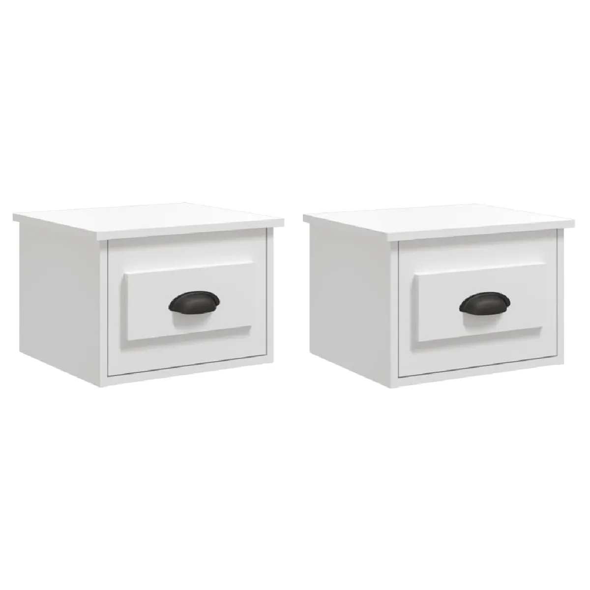 Lot De 2 Tables De Chevet Murales Avec Tiroir 41,5 X 36 X 28 Dec036031