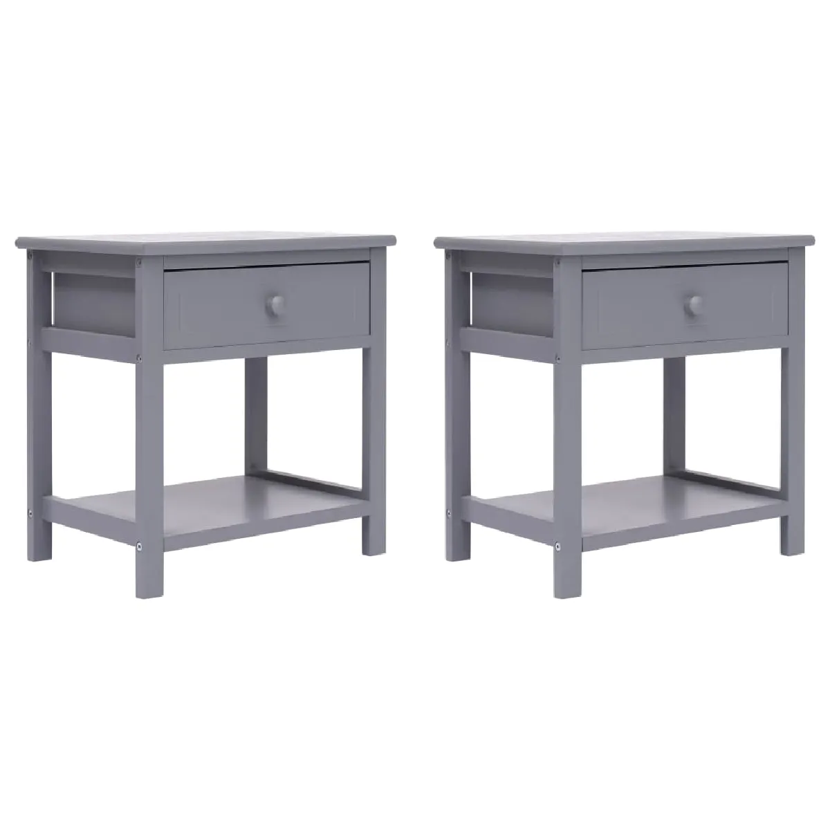 Lot De 2 Tables De Chevet Avec Tiroir Et Étagère 40 X 29 X Dec035314