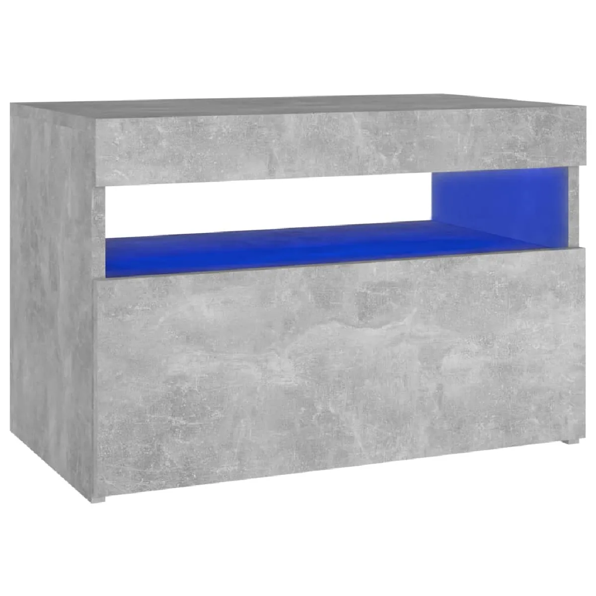 Table De Chevet Avec Lumières Led Et Compartiment De Rangement 60 X 35 X Dec033192