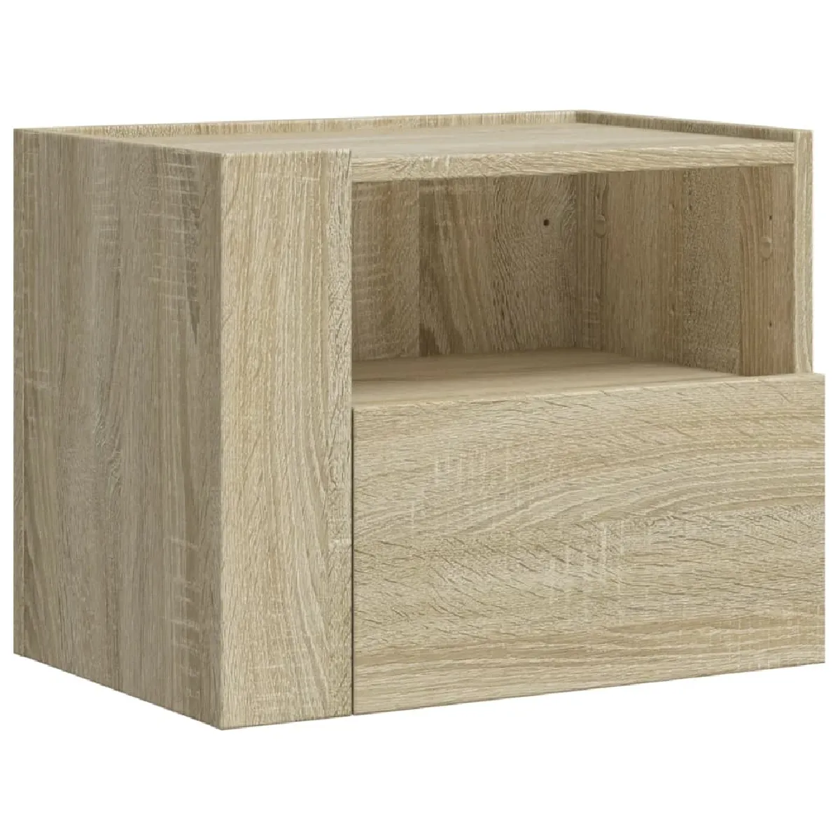 Table De Chevet Murale Avec Tiroirs 45 X 30 X 35 Cm Bois D'ingénierie Dec034288