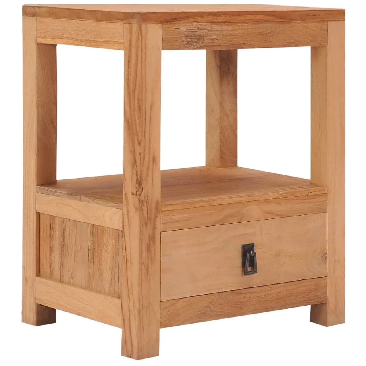 Table De Chevet Avec Tiroir Et Étagère 40 X 30 X 50 Cm Bois Dec032936
