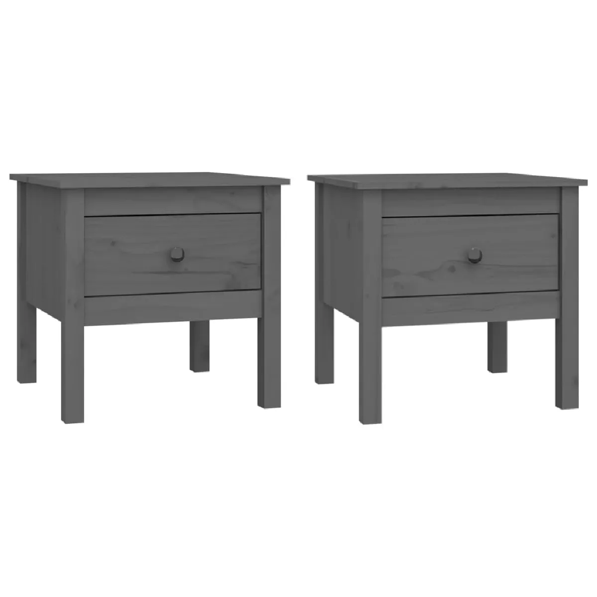 Lot De 2 Tables De Chevets Avec Tiroir 50 X 50 X 49 Cm Dec032634