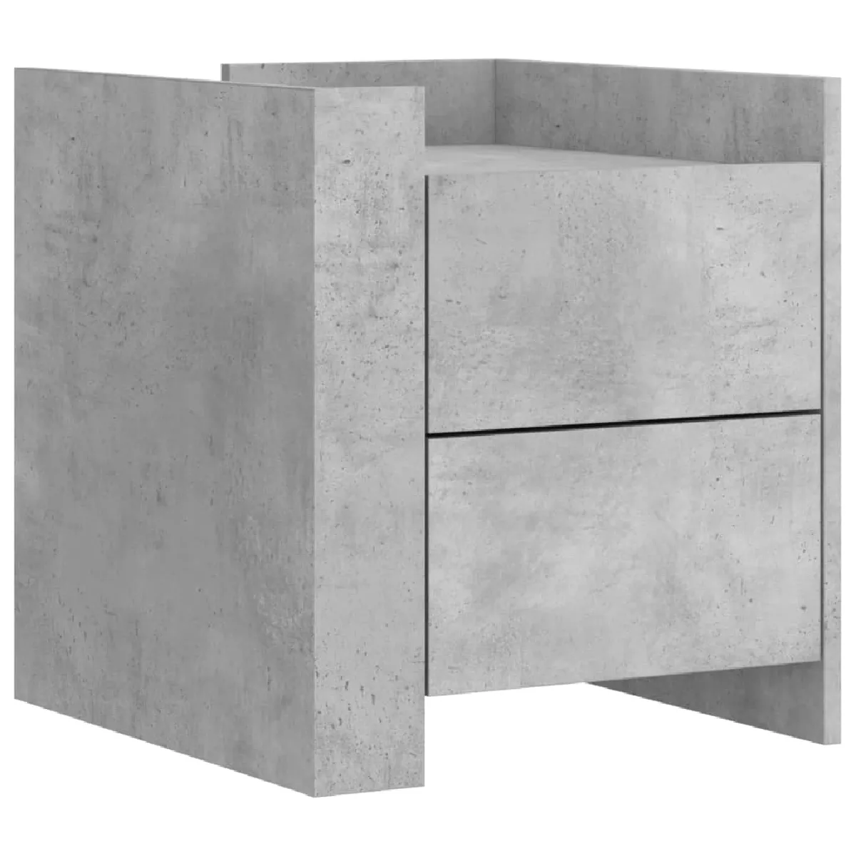 Table De Chevet Avec Deux Tiroirs 45 X 50 X 50 Cm Bois D'ingénierie Dec034044