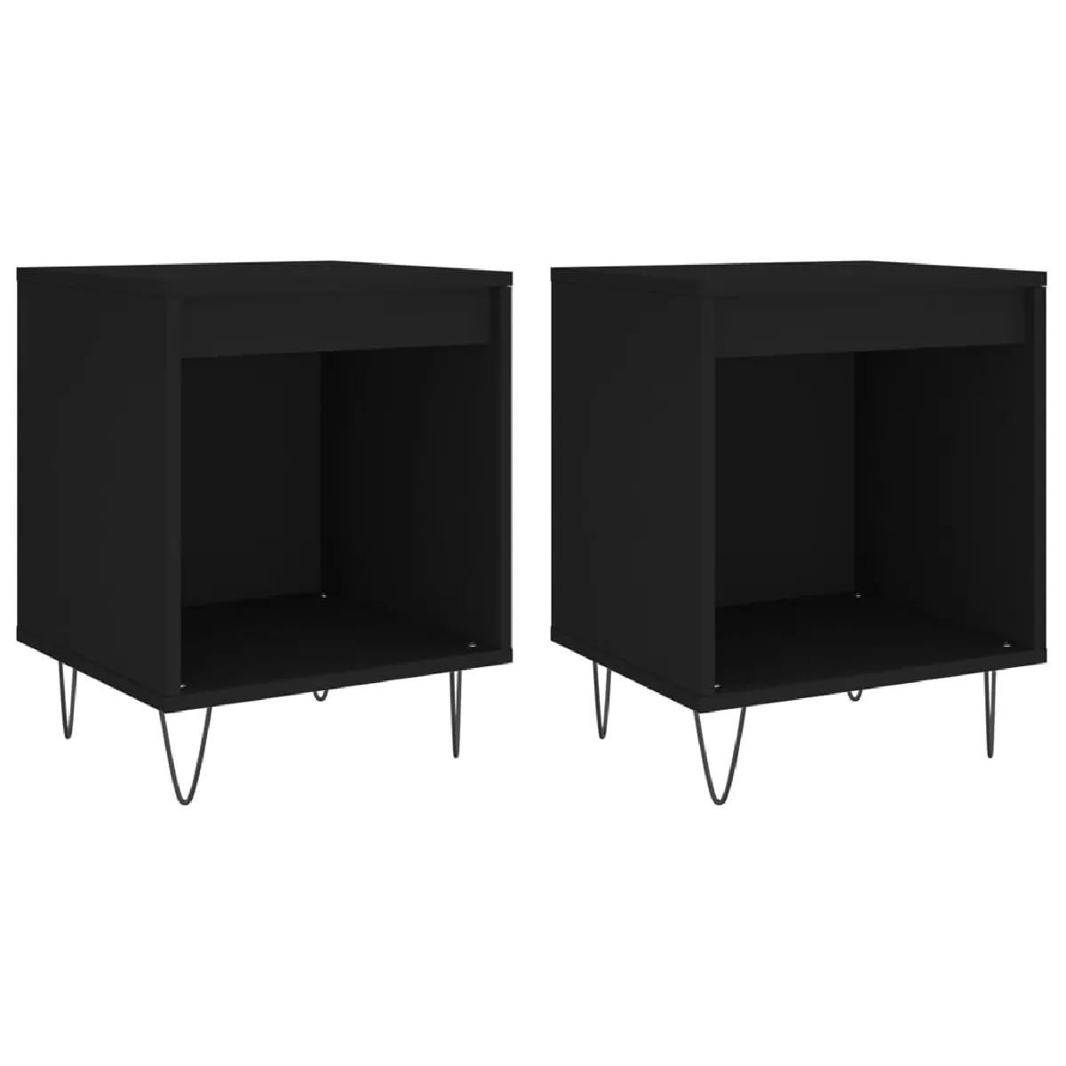 Lot De 2 Tables De Chevet Avec Compartiment Ouvert 40 X 35 X 50 Dec035549