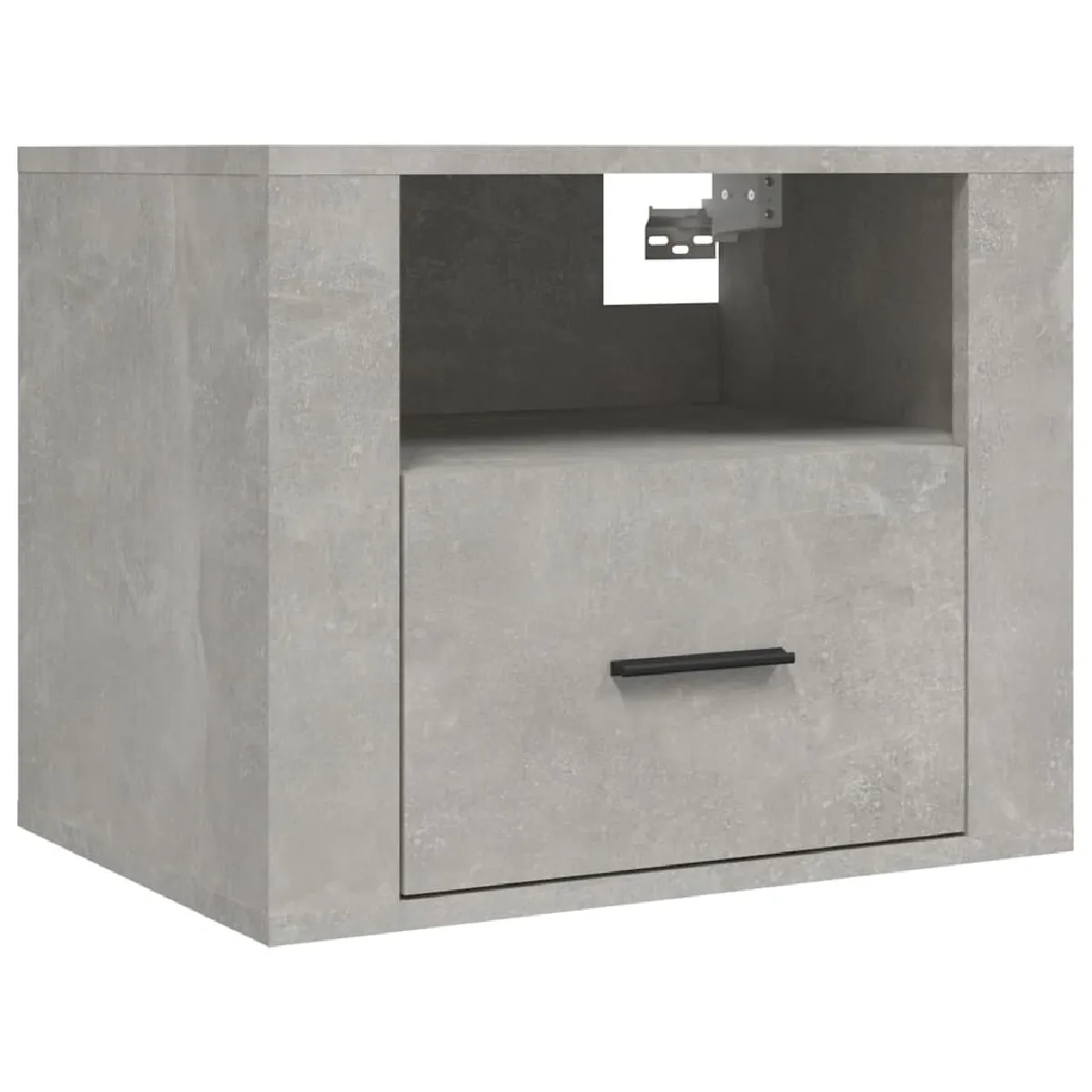 Table De Chevet Murale Avec Tiroir Et Compartiment Ouvert 50 X 36 X 40 Dec034303