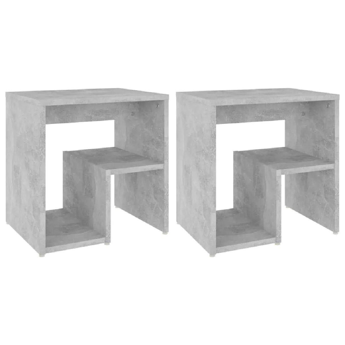 Lot De 2 Tables De Chevet Avec Étagères 40 X 30 X 40 Cm Dec035351