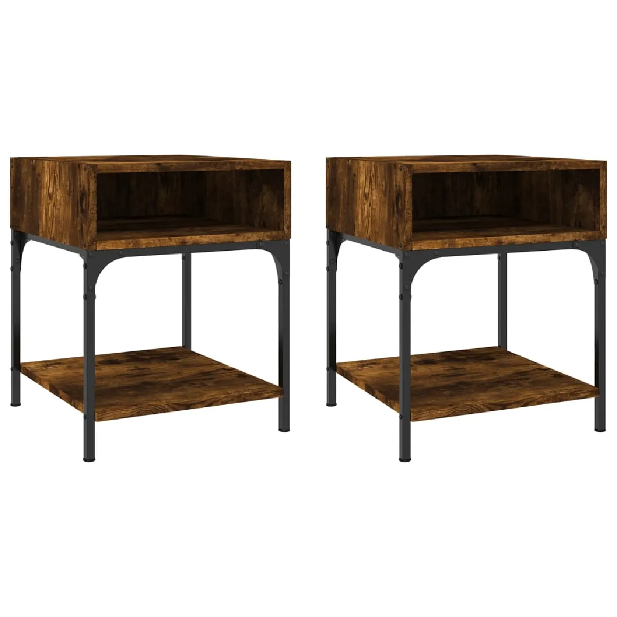 Lot De 2 Tables De Chevet Avec Compartiment Ouvert 40 X 41 X 50 Dec035128