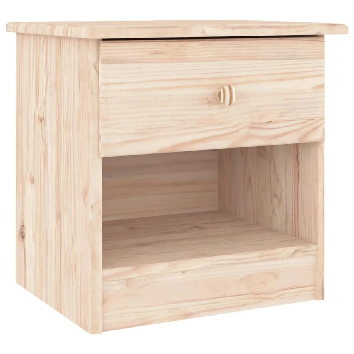 Table De Chevet Avec Tiroir Et Compartiment 41 X 35 X 41 Cm Bois Dec033081