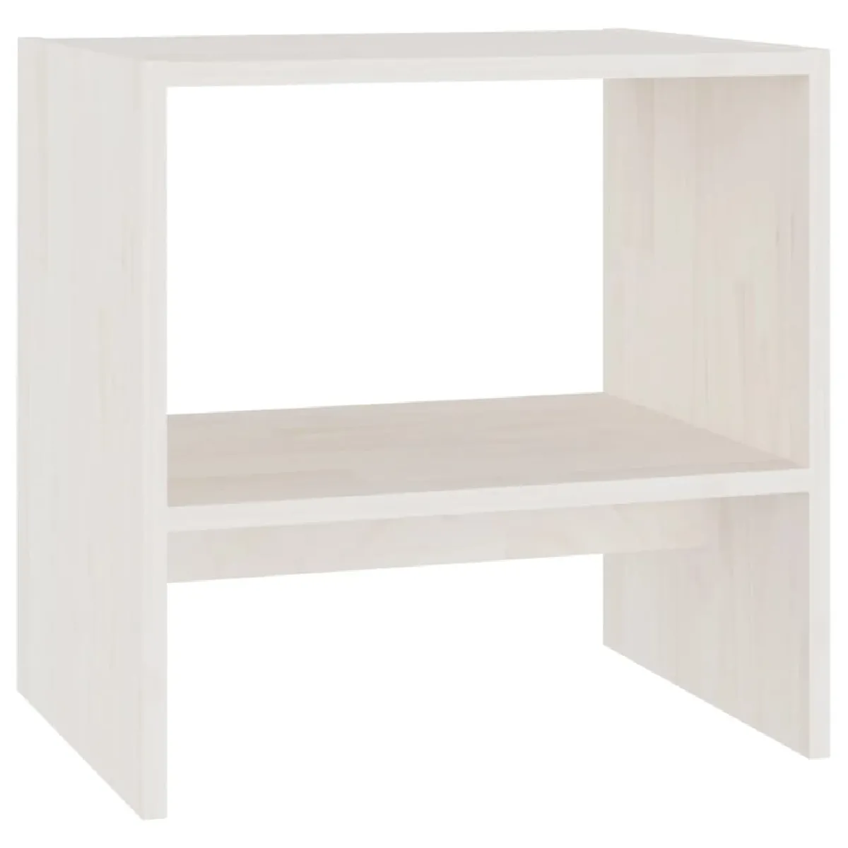 Table De Chevet Avec Compartiment Ouvert 40 X 30,5 X 40 Cm En Bois Dec033329