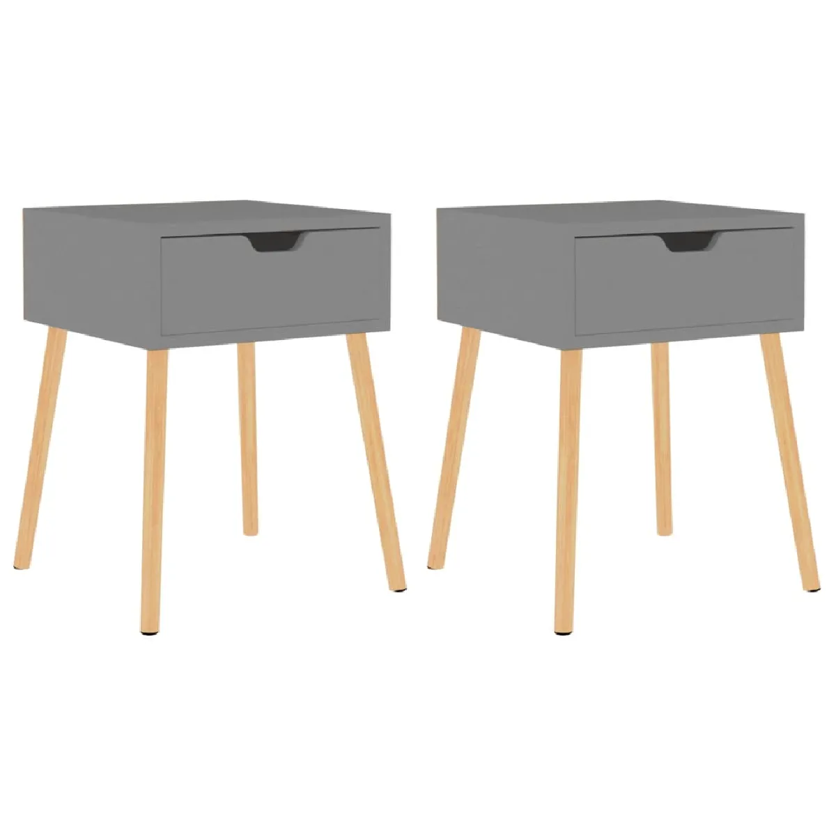 Lot De 2 Tables De Chevet Avec Tiroir 40 X 40 X 56 Cm Dec035332