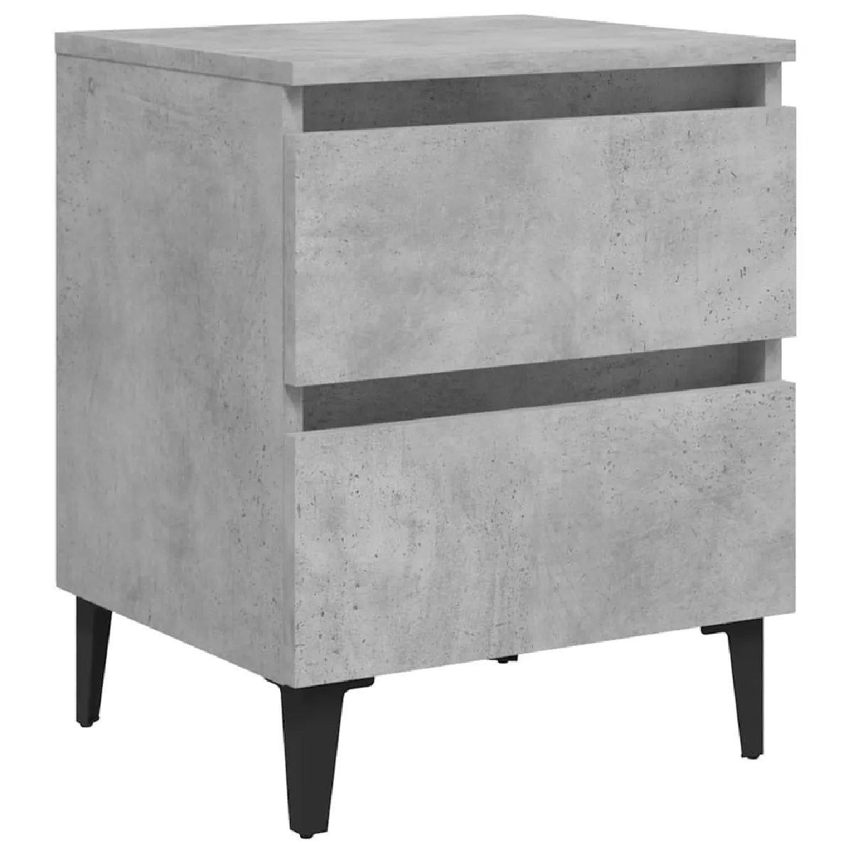 Table De Chevet Avec Deux Tiroirs 40 X 35 X 50 Cm Bois D'ingénierie Dec033997