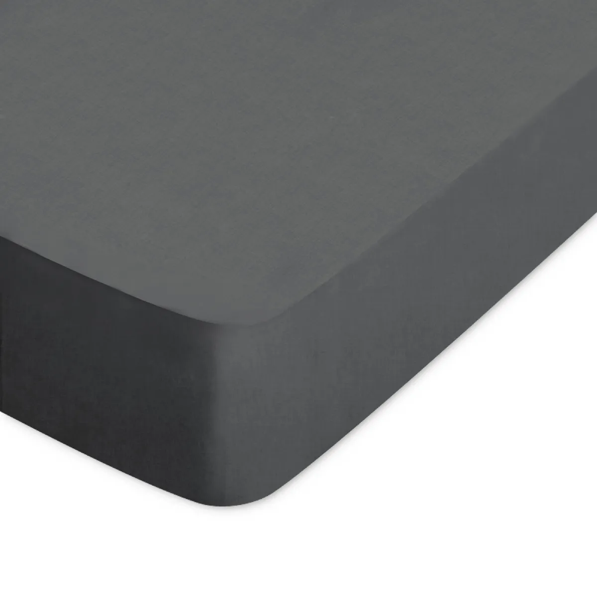 Drap Housse Uni 90x200 Cm Bonnet 40 Cm Coton Alto Gris Manhattan