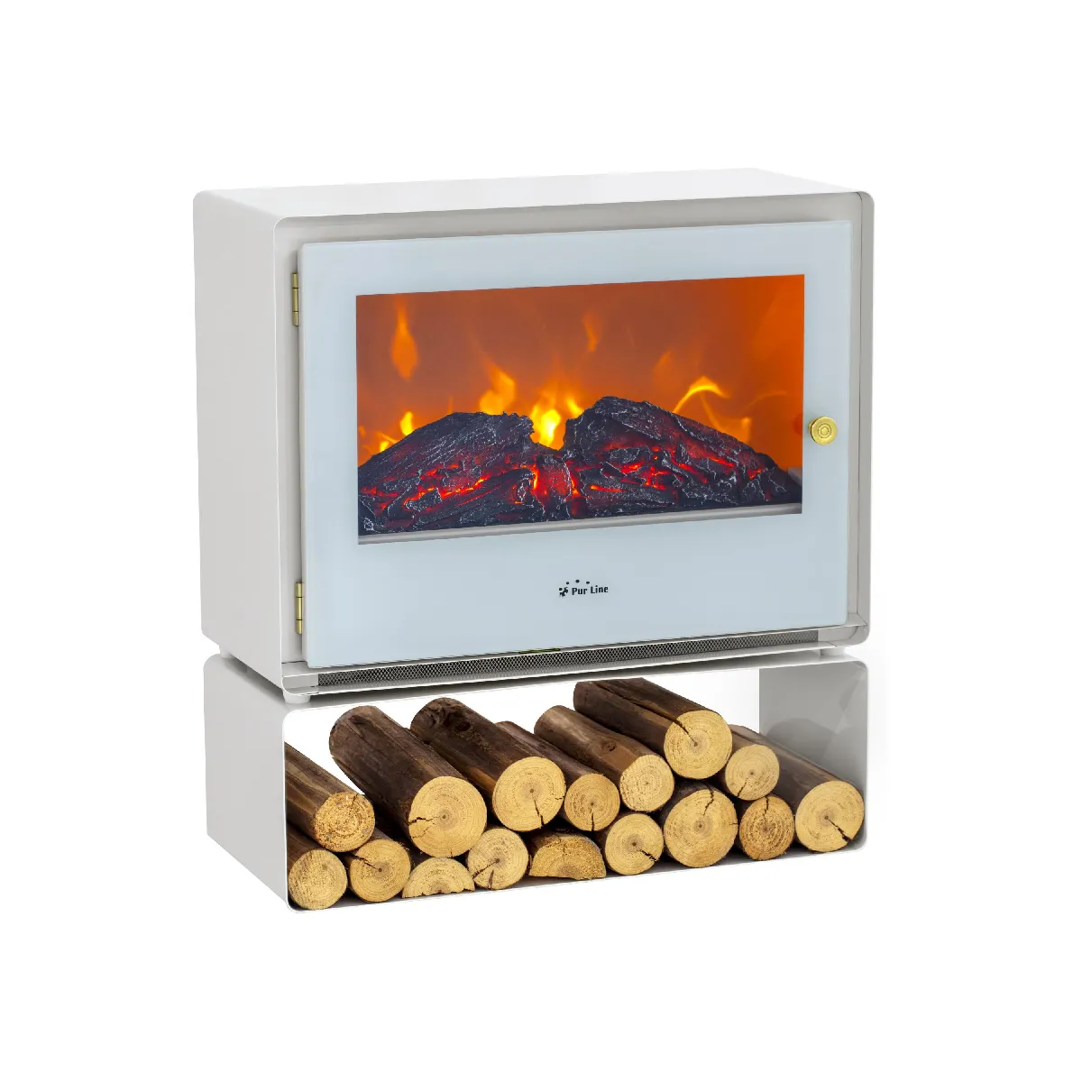 Cheminée électrique au sol avec étagère 2000 W