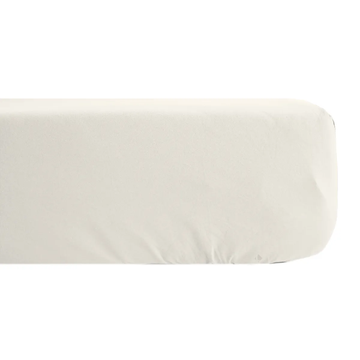 Drap Housse Uni 90x190 Cm Bonnet 35 Cm Percale De Coton Manoir Ivoire