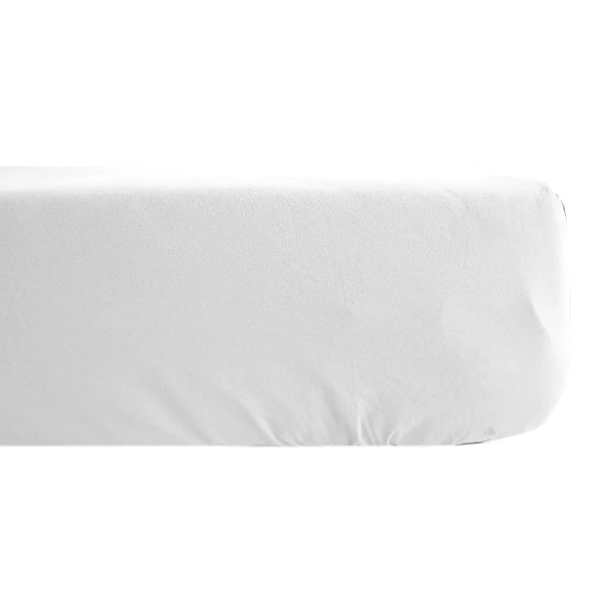 Drap Housse Uni 90x190 Cm Bonnet 35 Cm Percale De Coton Manoir Gris Perle