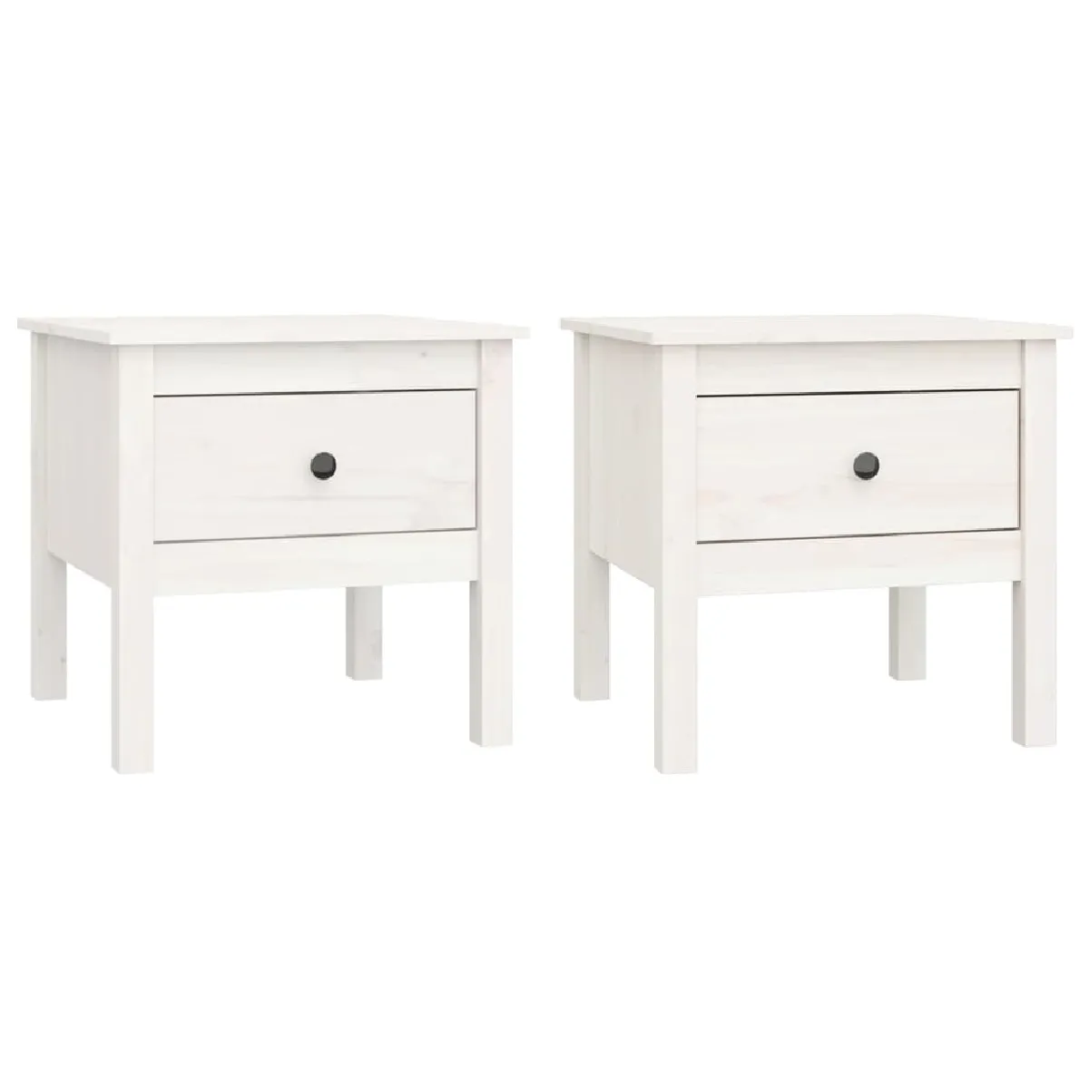 Lot De 2 Tables De Chevet Avec Tiroir 50 X 50 X 49 Cm Dec032617