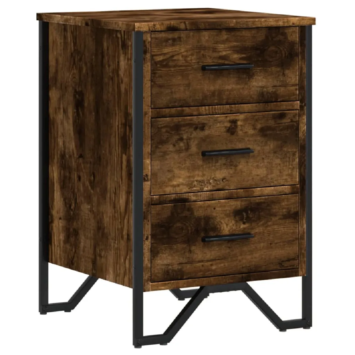 Table De Chevet Avec 3 Tiroirs 40 X 41 X 60 Cm Bois D'ingénierie Dec033634