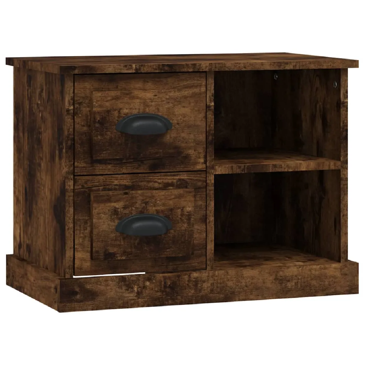 Table De Chevet Avec Tiroirs Et Compartiment Ouvert 60 X 35,5 X 45 Cm Dec033669