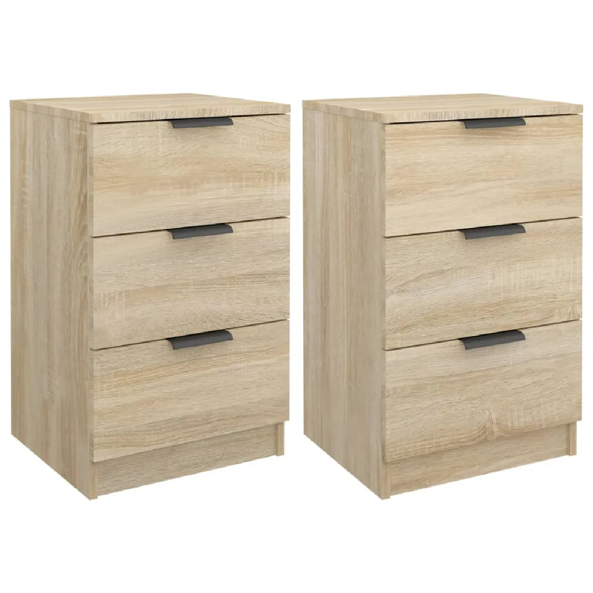 Lot De 2 Tables De Chevet Avec 3 Tiroirs 40 X 36 X 65 Dec035266