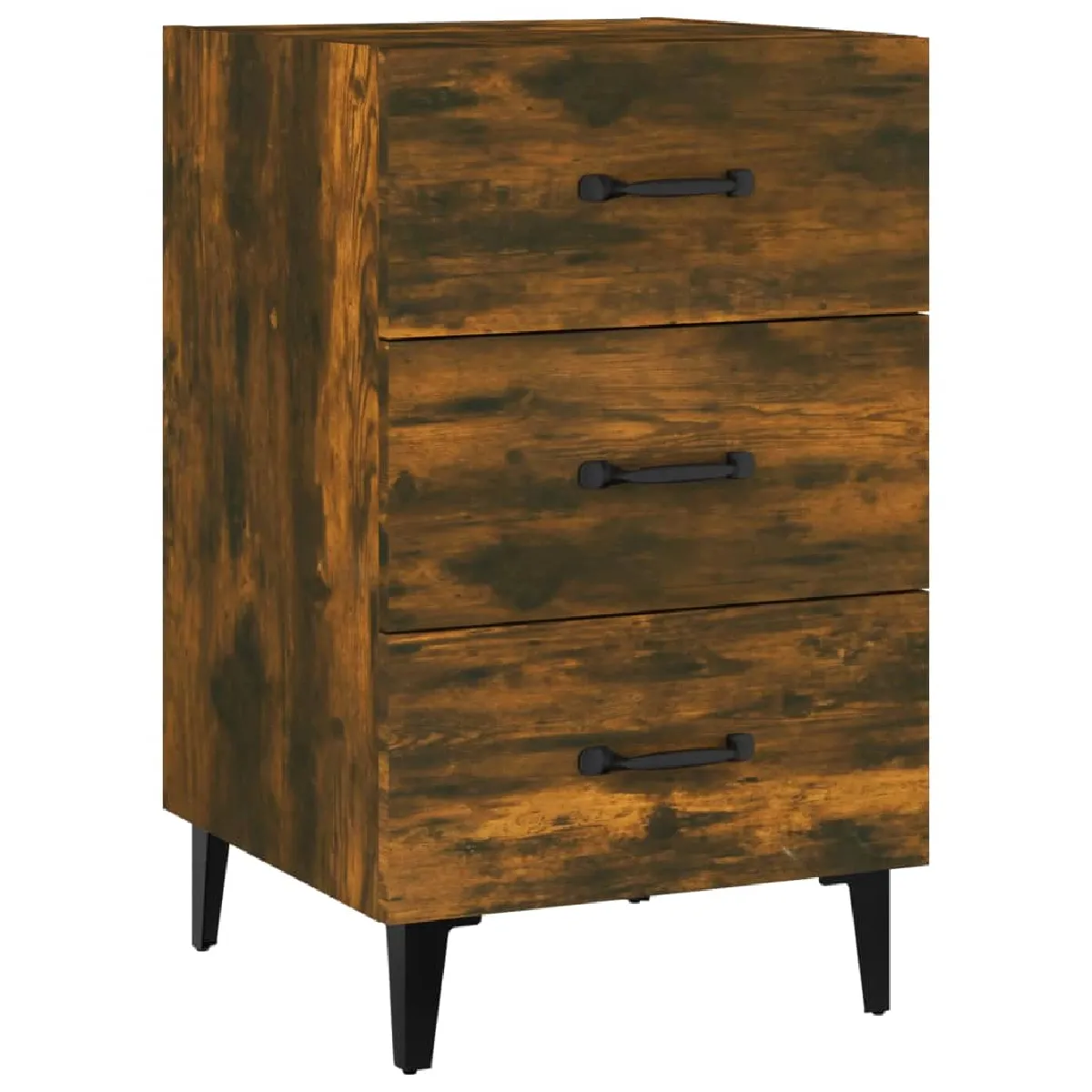 Table De Chevet Avec 3 Tiroirs 40 X 40 X 66 Cm Bois D'ingénierie Dec033628