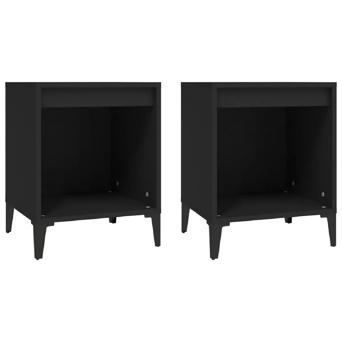 Lot De 2 Tables De Chevet Avec Compartiment Ouvert 40 X 35 X 50 Dec035544