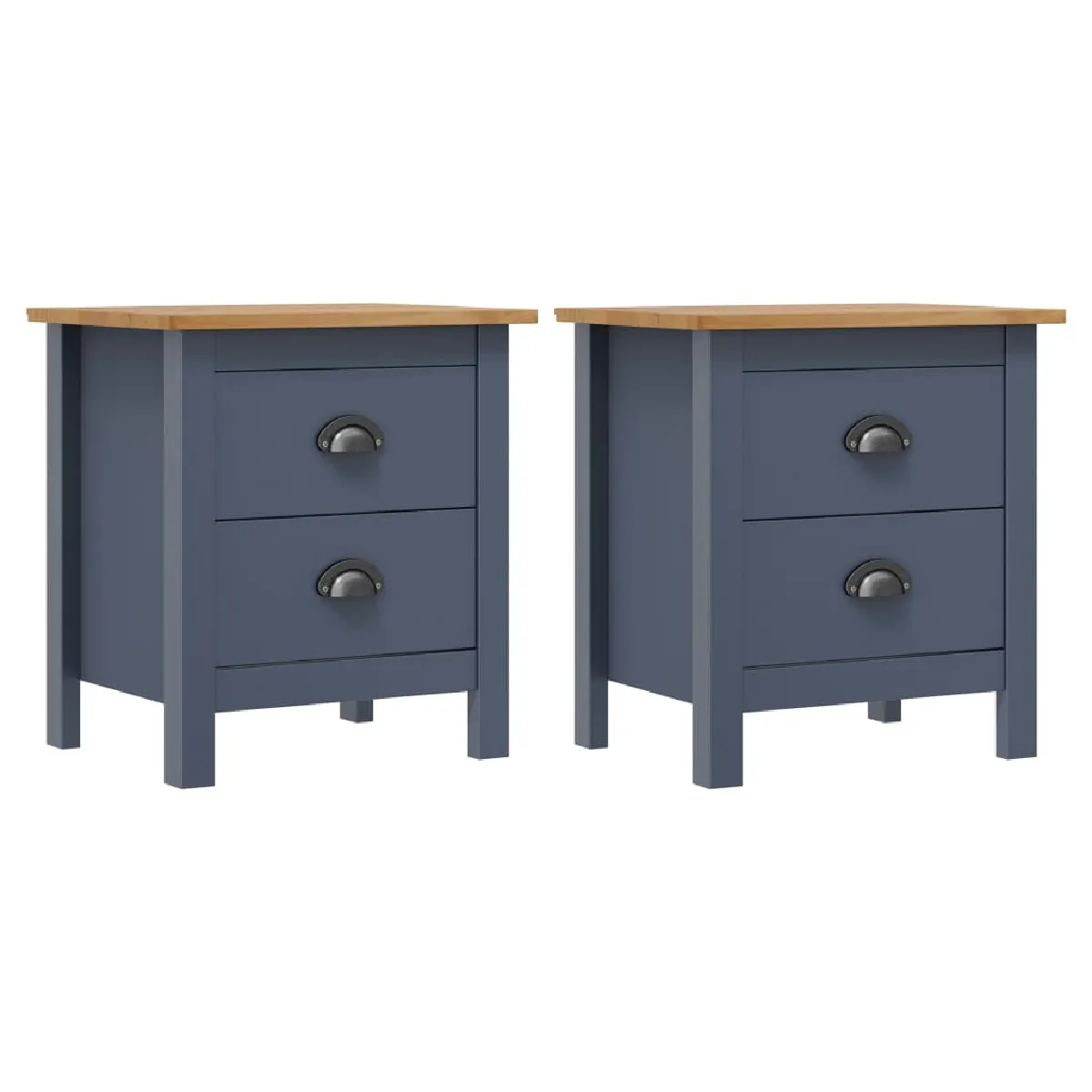 Lot De 2 Tables De Chevet Avec Deux Tiroirs 46 X 35 X 49,5 Dec036013
