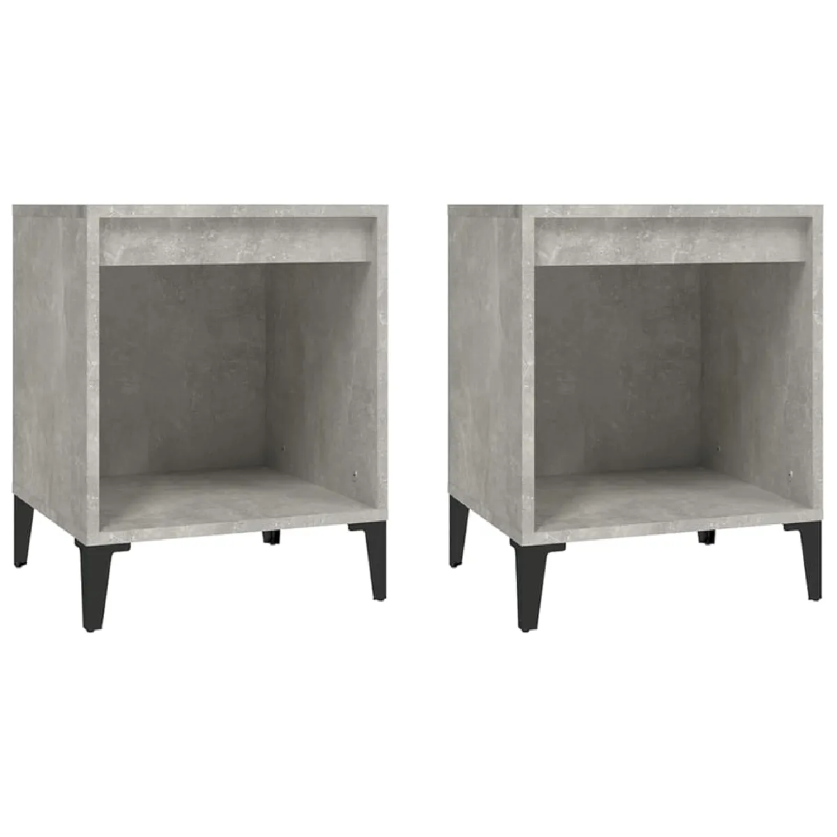 Lot De 2 Tables De Chevet Avec Compartiment Ouvert 40 X 35 X 50 Dec035362