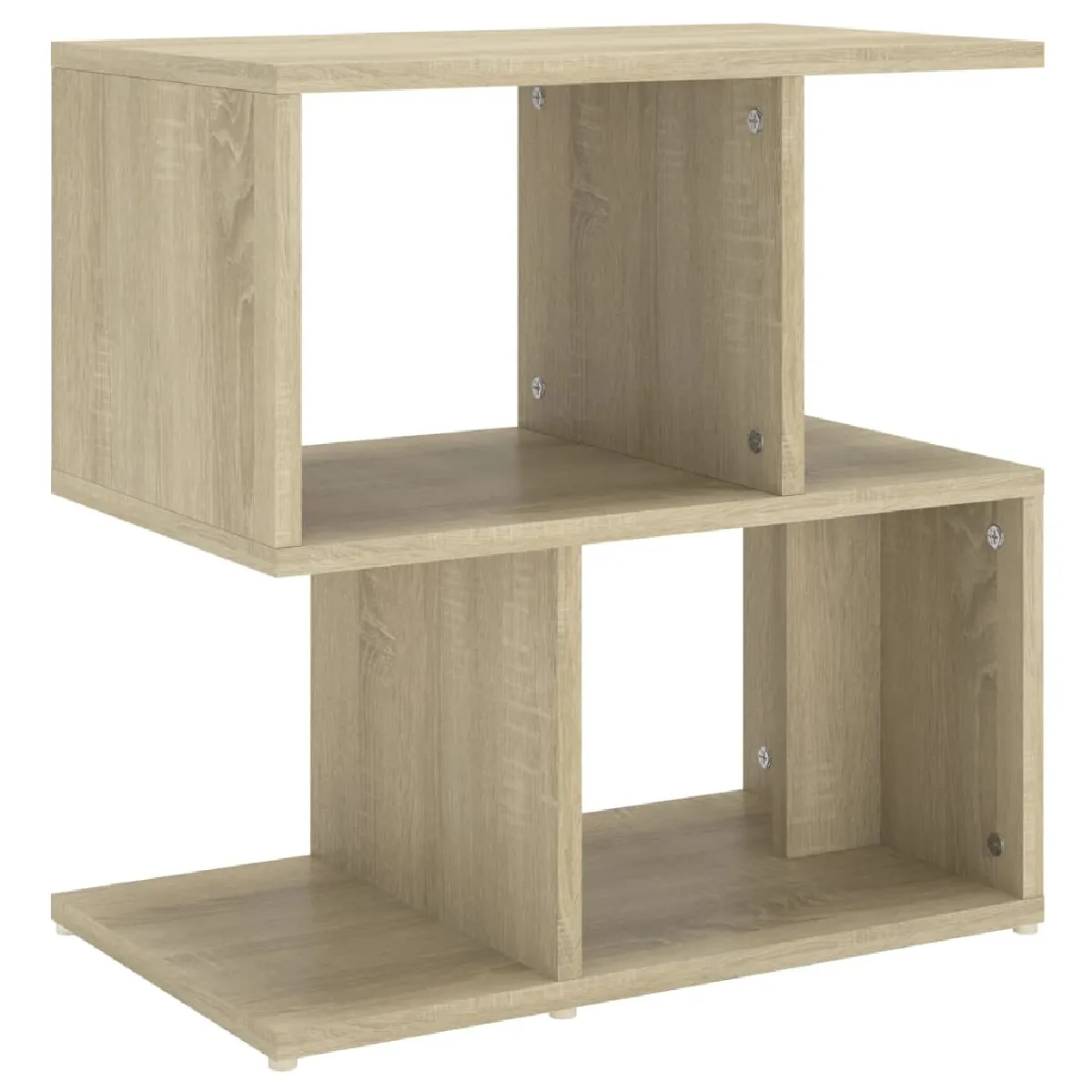 Table De Chevet Avec Compartiments De Rangement 50 X 30 X 51,5 Cm Bois Dec033887