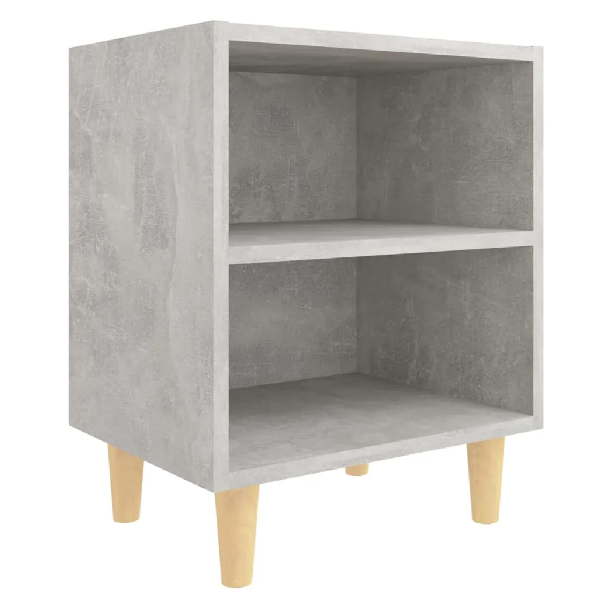 Table De Chevet Avec Compartiments Ouverts Avec Pieds En Bois 40 X 30 X Dec033212