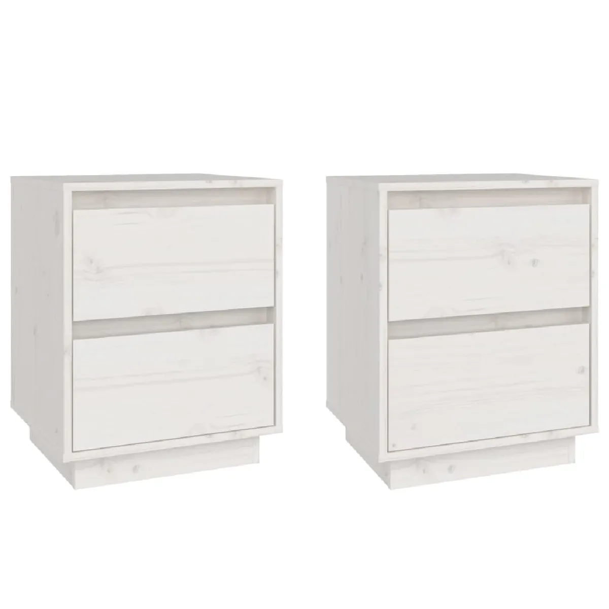 Lot De 2 Tables De Chevet Avec Deux Tiroirs 40 X 35 X 50 Dec034930