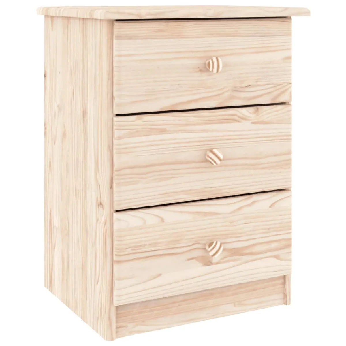 Table De Chevet Avec 3 Tiroirs 41 X 35 X 55,5 Cm Bois De Dec033082