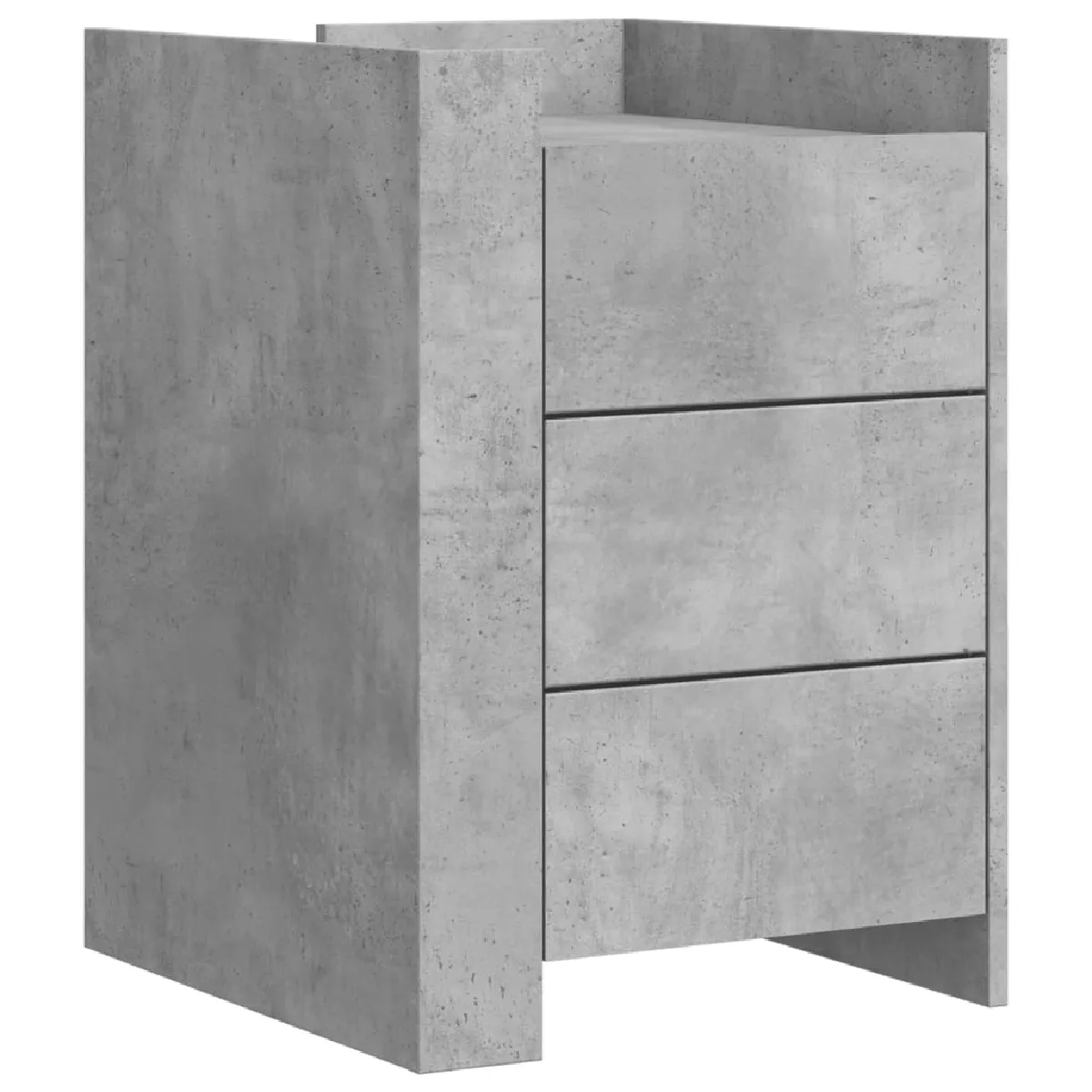 Table De Chevet Avec 3 Étagères 45 X 50 X 65 Cm Bois D'ingénierie Dec034047
