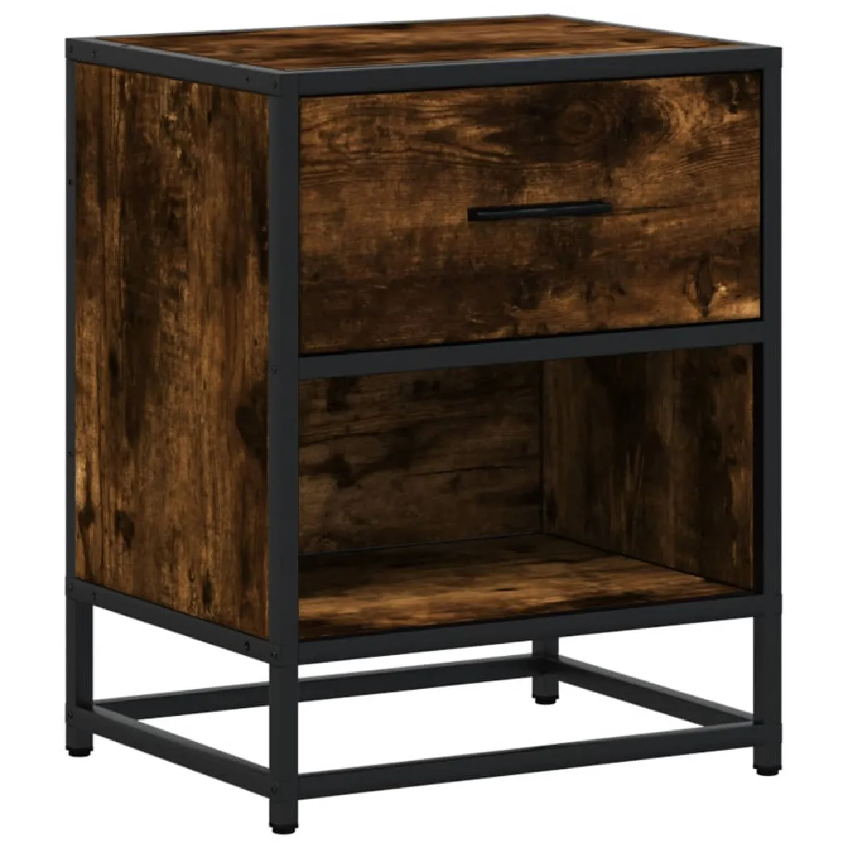 Table De Chevet Avec Tiroir Et Compartiment 40 X 31 X 50 Cm Bois Dec033564