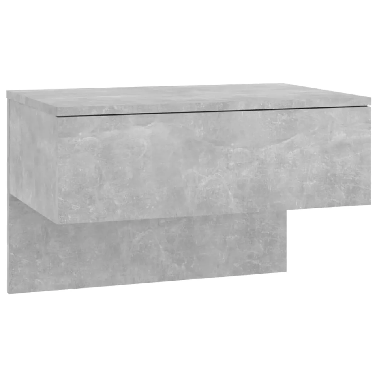 Table De Chevet Murale Avec Tiroir 60 X 40 X 40 Cm En Bois Dec034295